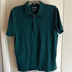 Express Men's Green Polo Shirt